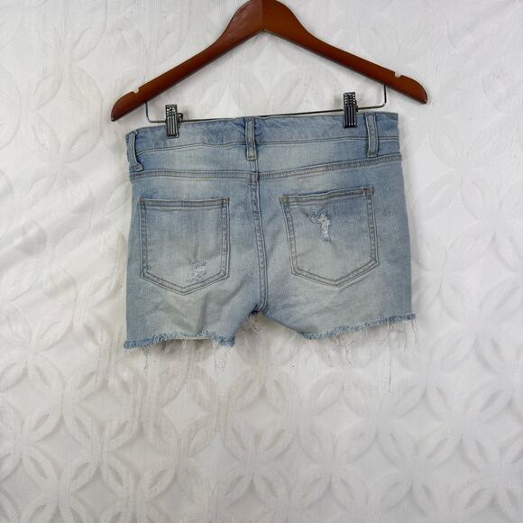 Mossimo Mid Rise Stretch Distressed Denim Cut Off Shorts Size 10 - Picture 3 of 5